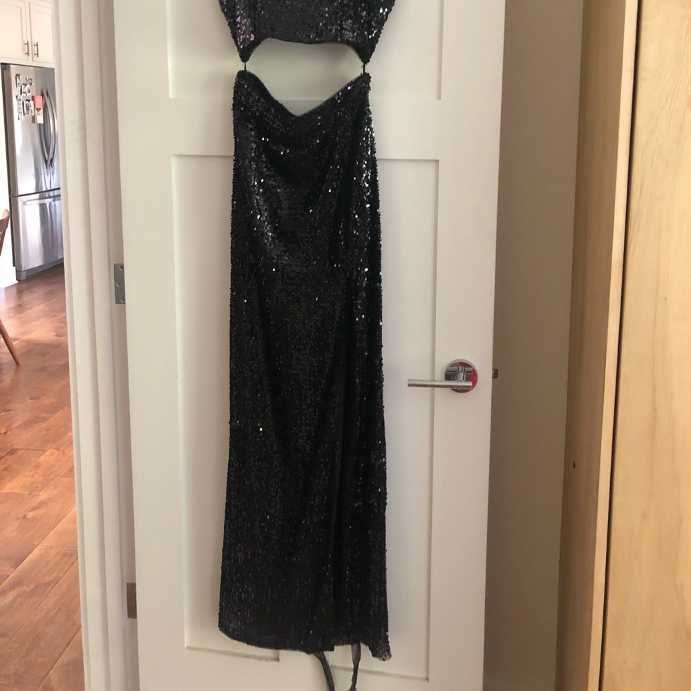 Aidan Mattox Sequin 2 Piece Gown - Picture 2 of 13
